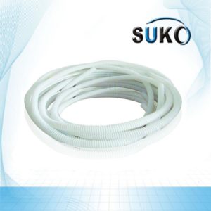 White PTFE Convoluted Tubing Hose